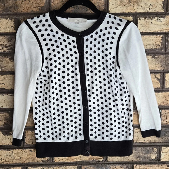 The Loft polkadot button up cardigan - Picture 1 of 5
